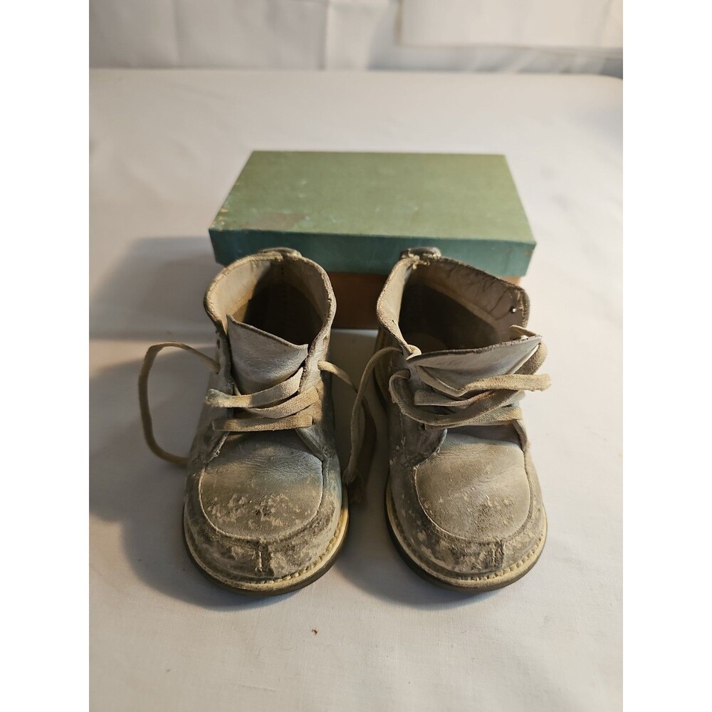 Vintage Red Goose White Leather Kids Shoes Genuine Leather Soles